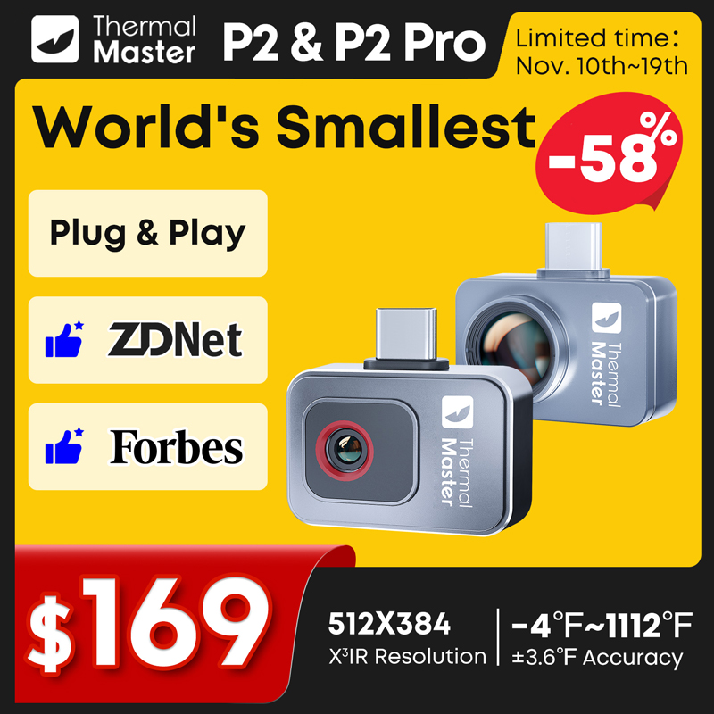 Infiray P2 Pro Macro Lens - Kamera Termal P2//P2Pro dengan Zoom 15X,