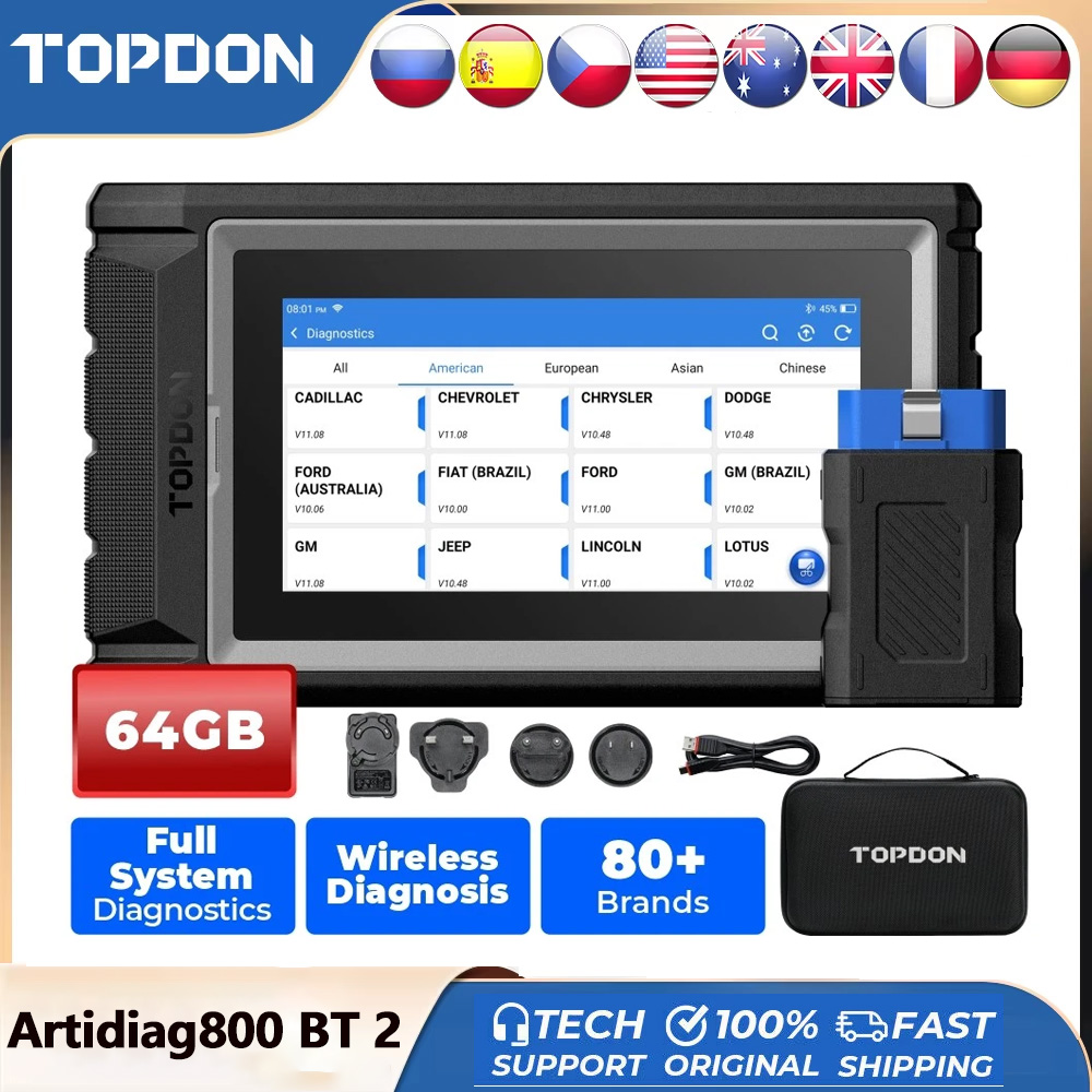 Topdon Tc001 Thermal Camera - TOPDON ArtiDiag800 BT 2 Alat Diagnostik