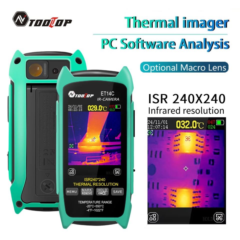 Nf 521 Thermal Imaging Camera - TOOLTOP ET14C 2.8 Inci Pencitra Termal