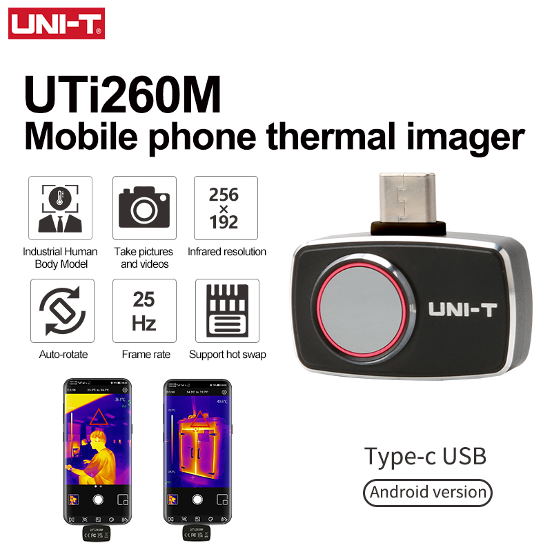 Thermal Imaging Camera 256X192 - Kamera Pencitraan Termal UNI-T Untuk Smartphone