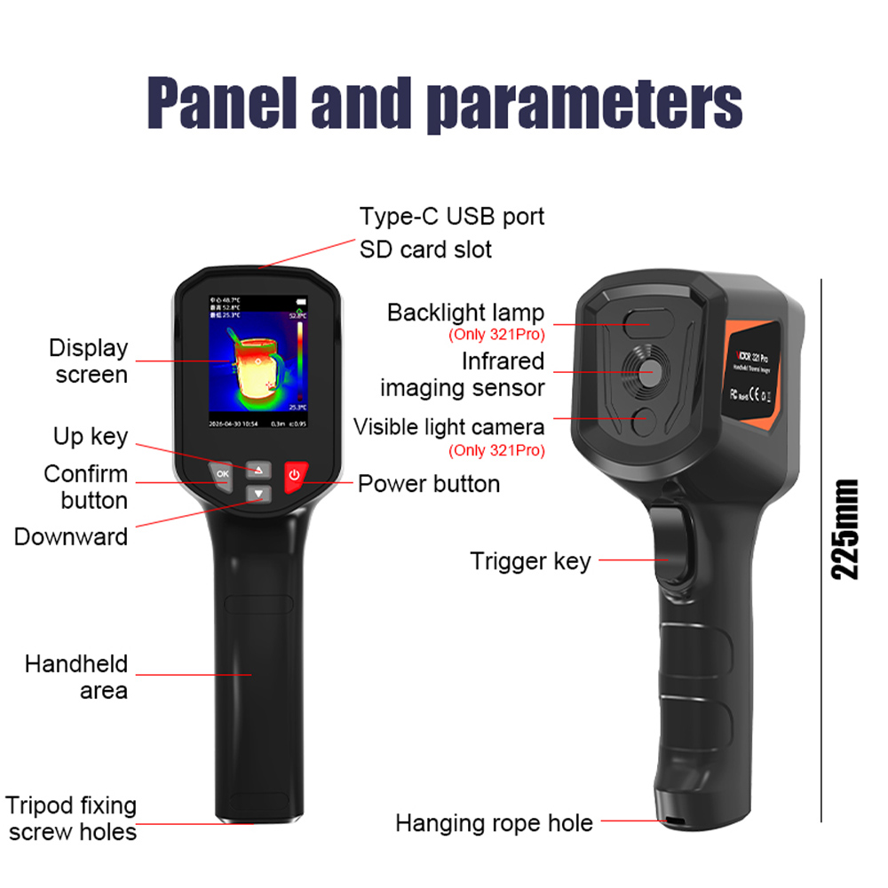 Victor 321 Handheid Infrared T - Nf 521 Thermal Imaging Camera ulasan dan harga